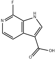 7-氟-1H-吡咯并[2,3-C]吡啶-3-羧酸,1067193-35-4,结构式