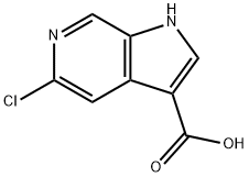 5-クロロ-1H-ピロロ[2,3-C]ピリジン-3-カルボン酸 化学構造式