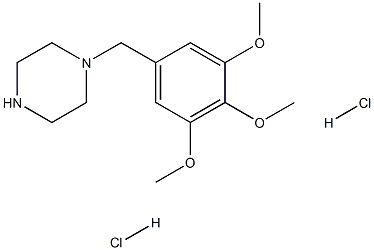 1-(3,4,5-三甲氧基苄基)哌嗪二盐酸盐, 107049-57-0, 结构式