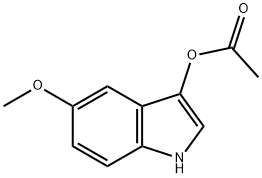 1H-Indol-3-ol, 5-Methoxy-, 3-acetate Struktur