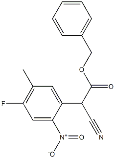 Benzyl 2-cyano-2-(4-fluoro-5-Methyl-2-nitrophenyl)acetate Structure