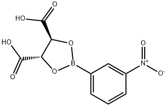 D-TarB-NO2,  2-(3-Nitrophenyl)-1,3,2-dioxaborolane-4S,5S-dicarboxylic  acid Structure