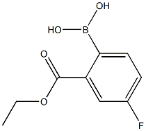 2-(エトキシカルボニル)-4-フルオロフェニルボロン酸 化学構造式