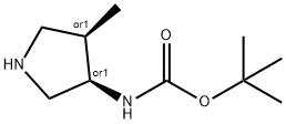 tert-Butyl ((3R,4R)-4-Methylpyrrolidin-3-yl)carbaMate Structure