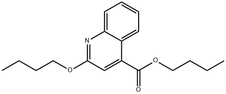 2-丁氧基喹啉-4-羧酸丁酯, 107779-36-2, 结构式