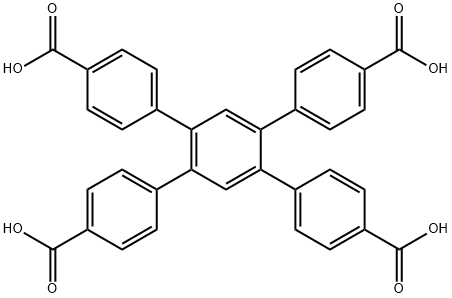 1,2,4,5-Tetrakis(4-carboxyphenyl)benzene Struktur