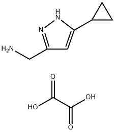 C-(5-CYCLOPROPYL-1H-PYRAZOL-3-YL)-METHYLAMINE OXALATE Structure