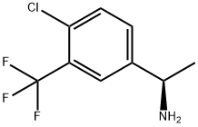 (R)-1-(4-氯-3-(三氟甲基)苯基)乙烷-1-胺, 1080064-51-2, 结构式