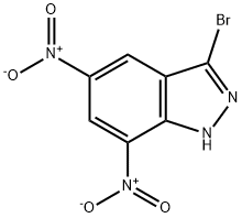 3-BroMo-5,7-dinitro (1H)indazole Struktur