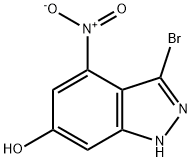 3-BROMO-6-HYDROXY-4-NITRO1H-INDAZOLE Structure