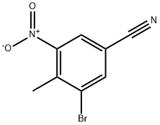 3-broMo-4-Methyl-5-nitrobenzonitrile Struktur
