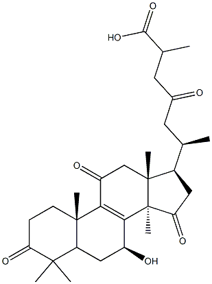 Ganoderic acid D 化学構造式