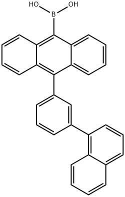 10-(3-(naphthalen-1-yl)phenyl)anthracene-9-boronic acid 化学構造式