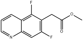 2-(5,7-二氟喹啉-6-基)乙酸甲酯, 1086331-60-3, 结构式