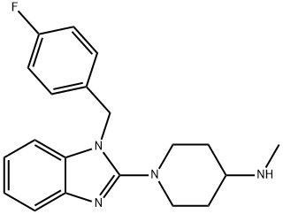 1-[1-(4-Fluorobenzyl)-1H-BenziMidazole-2yl]-N-Methyl-4-piperidineaMine 化学構造式
