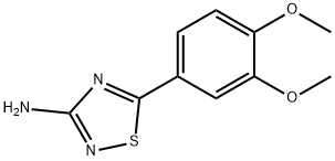 3-アミノ-5-(3,4-ジメトキシフェニル)-1,2,4-チアジアゾール 化学構造式