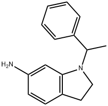 1-(1-苯基乙基)吲哚啉-6-胺,1086392-36-0,结构式