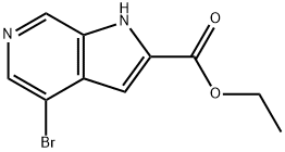 Ethyl 4-broMo-1H-pyrrolo[2,3-c]pyridine-2-carboxylate Struktur