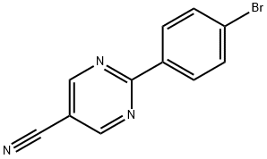 2-(4-溴苯基)嘧啶-5-甲腈, 1086393-78-3, 结构式