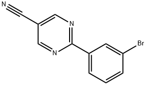 2-(3-溴苯基)嘧啶-5-甲腈, 1086393-80-7, 结构式