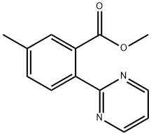 5-甲基-2-(嘧啶-2-基)苯甲酸甲酯 结构式