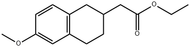 (6-Methoxy-1,2,3,4-tetrahydro-naphthalen-2-yl)-acetic acid ethyl ester Structure