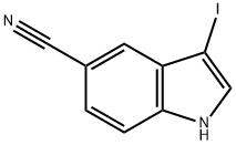 3-碘-1H-吲哚-5-氰基, 1092114-59-4, 结构式