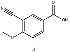 3-氯-5-氰基-4-甲氧基苯甲酸, 1092308-48-9, 结构式