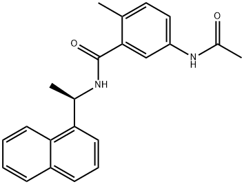 5-(乙酰氨基)-2-甲基-N-[(1R)-1-(1-萘基)乙基]苯甲酰胺,1093070-14-4,结构式