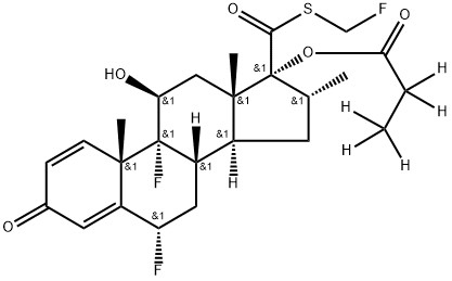 酸氟替卡松-D5, 1093258-28-6, 结构式