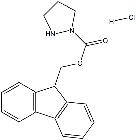 (9H-Fluoren-9-yl)Methyl pyrazolidine-1-carboxylate hydrochloride Structure