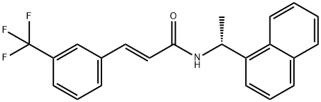 2-PropenaMide, N-[(1R)-1-(1-naphthalenyl)ethyl]-3-[3-(trifluoroMethyl)phenyl]-, (2E)- Structure