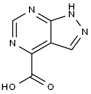 1H-吡唑并[3,4-D]嘧啶-4-羧酸, 1095822-28-8, 结构式