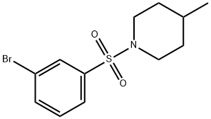 1-(3-溴苯磺酰)-4-甲基哌啶, 1095907-72-4, 结构式