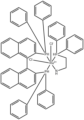 DI氯[(R)-2,2'-双(二苯基膦基)-1,1-联萘基][2-(二苯基膦基)乙胺]钌(II),1097731-98-0,结构式