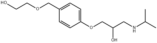 1-[4-[(2-羟基乙氧基)甲基]苯氧基]-3-[异丙基氨基]-2-丙醇 结构式