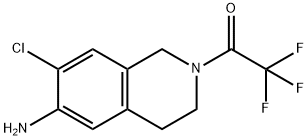 1-(6-アミノ-7-クロロ-3,4-ジヒドロイソキノリン-2(1H)-イル)-2,2,2-トリフルオロエタノン 化学構造式