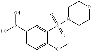 (4-甲氧基-3-(吗啉代磺酰)苯基)硼酸 结构式