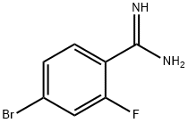 4-BROMO-2-FLUORO-BENZAMIDINE, 1100752-71-3, 结构式