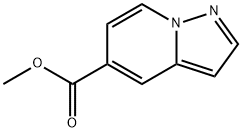Methyl pyrazolo[1,5-a]pyridine-5-carboxylate 化学構造式