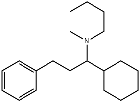 1-(1-Cyclohexyl-3-phenylpropyl)piperidine Struktur