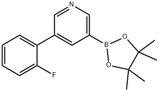 3-(2-FLUOROPHENYL)-5-(4,4,5,5-TETRAMETHYL-1,3,2-DIOXABOROLAN-2-YL)-PYRIDINE|3-(2-氟苯基)-5-(4,4,5,5-四甲基-1,3,2-二氧杂环戊硼烷-2-基)-吡啶