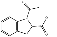 (S)-1-乙酰基二氢吲哚-2-羧酸甲酯, 110592-39-7, 结构式