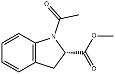 1H-Indole-2-carboxylic acid, 1-acetyl-2,3-dihydro-, Methyl ester, (2S)- Structure