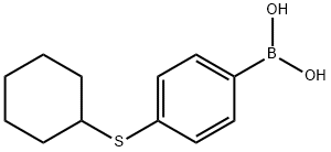 4-(シクロヘキシルスルファニル)フェニルボロン酸 化学構造式