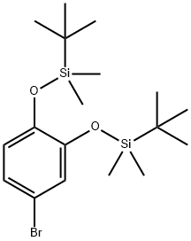 4-BroMo-1,2-bis[[(1,1-diMethylethyl)diMethylsilyl]oxy]benzene Structure