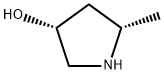 (3R,5S)-5-Methylpyrrolidin-3-ol 化学構造式
