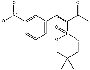 3-(5,5-二甲基-2-氧代-1,3,2-二氧磷杂环己烷-2-基)-4-(3-硝基苯基)-3-丁烯-2-酮, 111011-78-0, 结构式