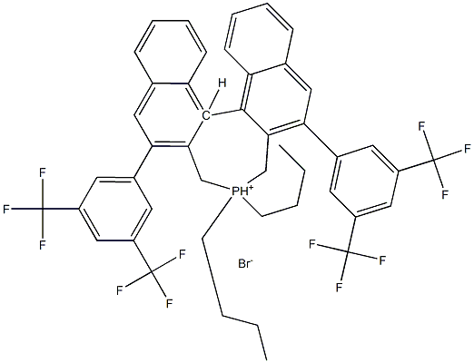 (11bS)-(-)-4,4-Dibutyl-2,6-bis[3,5-bis(trifluoromethyl)phenyl]-4,5-dihydro-3H-dinaphtho[2,1-c:1',2'-e]phosphepinium bromide  S-Maruoka CAT P-NB Structure
