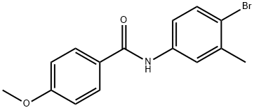 N-(4-溴-3-甲基苯基)-4-甲氧基苯甲酰胺 结构式
